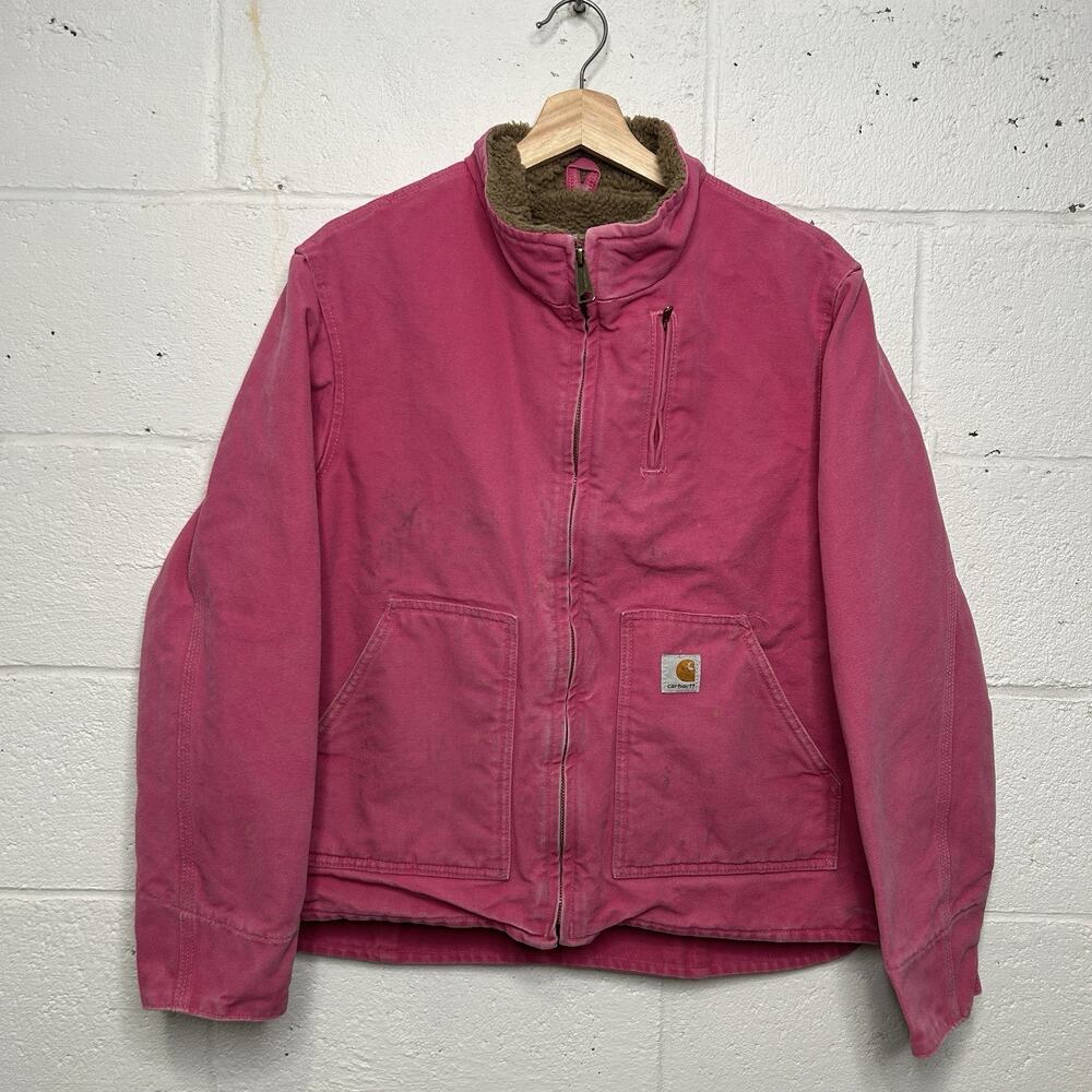 Y2K Carhartt Sherpa-Lined Canyon Jacket “Tulip Pink” WJ022